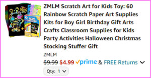 Scratch Art Toy at Checkout