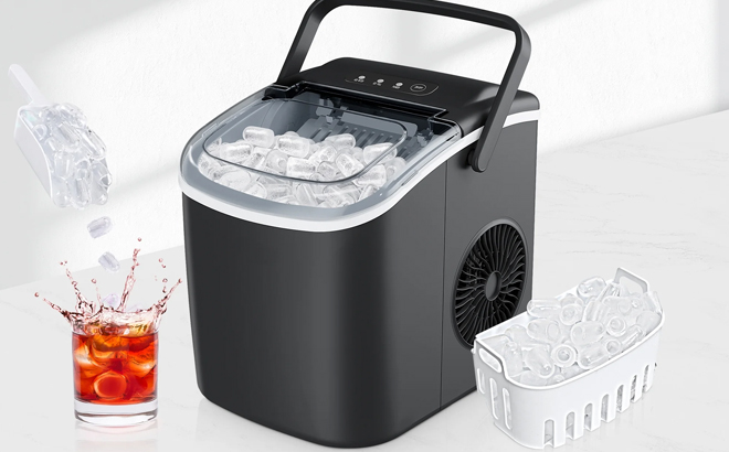 Simszlife 26 lbs Countertop Ice Maker