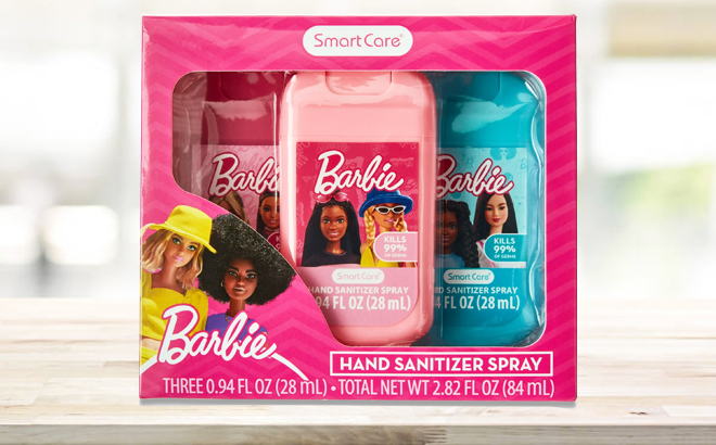 Smart Care Barbie Hand Sanitizer Spray 3 pk Box