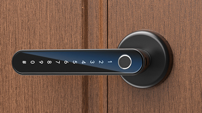 Smart Door Lock on a Door