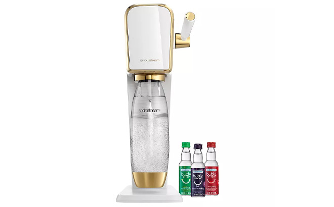 SodaStream Art Gold Tone Accented Bubly Sparkling Water Maker Kit