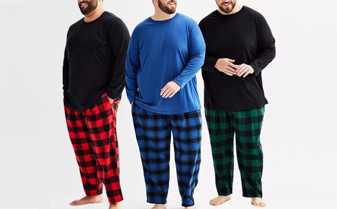 Sonoma Mens 2 Piece Long Sleeve Pajama Set