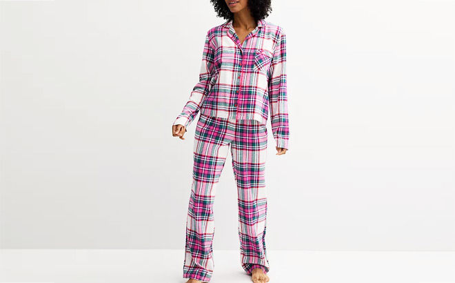 Sonoma Womens Top Pants Pajama Set