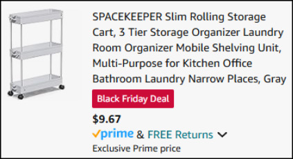 Spacekeeper Slim Rolling Storage Car Checkout