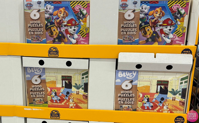 Spin Master Bluey and Paw Patrol Wood Jigsaw Puzzle