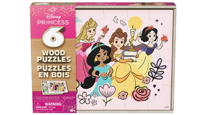 Spin Master Disney Princess 6 Wood Jigsaw Puzzles