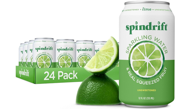 Spindrift Sparkling Water Lime Flavour 24 Pack