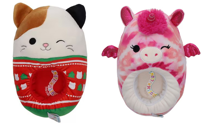 Squishmallows Holiday Cat Slippers