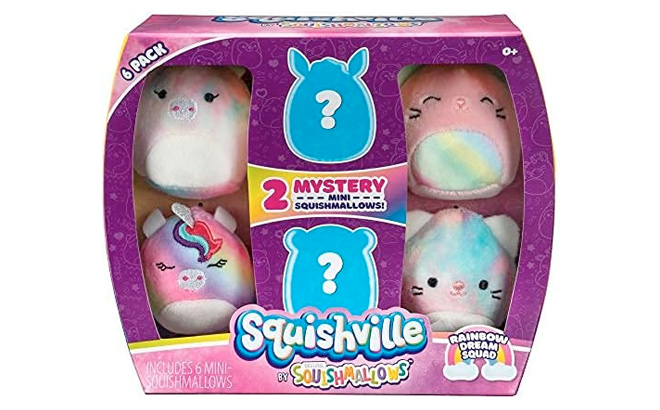 Squishville by Squishmallow Mini Plush Rainbow Dream Squad Six 2 Rainbow Animals Irresistibly Soft Colorful Plush