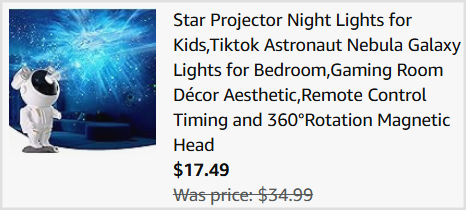 Star Projector Night Light Checkout