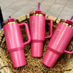 Starbucks Berry Pink Glitter Stanley Tumblers