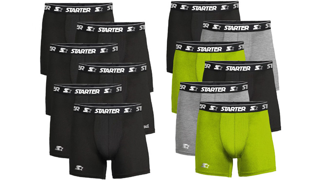 Starter Mens Active Performance Boxer Briefs 6 Pack