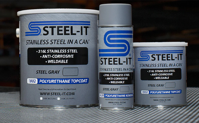 Steel-It Polyurethane Topcoat in Various Packages