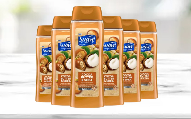 Suave Cocoa Butter Shea Body Wash 6 Pack