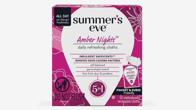 Summers Eve Daily Cleansing Wipes 12 Count