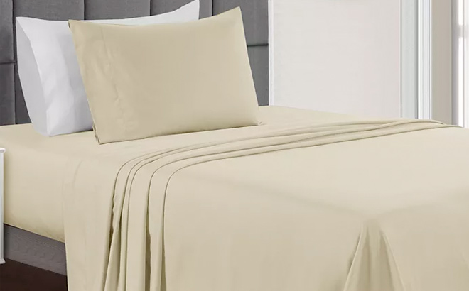 Sunham Microfiber Easy Care Solid 3 Pc Sheet Set Twin