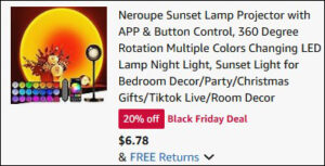 Sunset Lamp Final Price