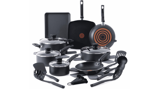 T Fal 22 Piece Non Stick Cookware Set