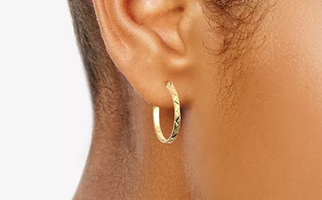 Textured Hoop Earrings