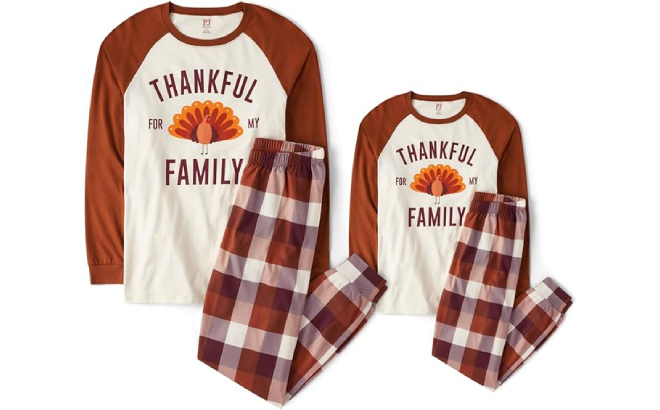 The Childrens Place Matching Family Christmas Pajamas Thankful