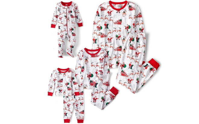 The Childrens Place Toddler Matching Christmas Pajamas Santa Sleds