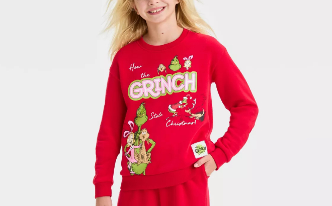 The Grinch Girls Dreamy Fleece Pullover Sweatshirt