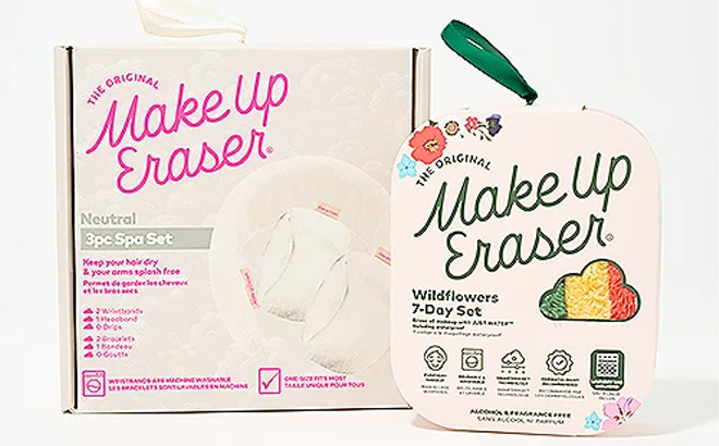 The Original MakeUp Eraser 7 Day Set with Drip Eraser Laundry Bag in Wildflower