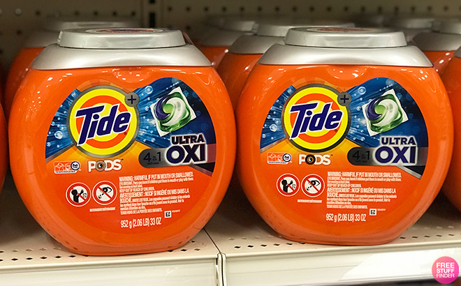 Tide Ultra OXI Power PODS on the Shelf