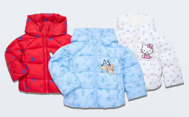 Toddler Character Puffer Jackets