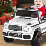 Toktoo 12V Mercedes Benz G63 Licensed 1 Seater Kid Car in White Color