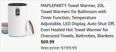 Towel Warmer Bucket Checkout