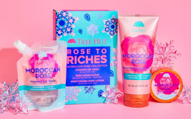 Tree Hut Rose to Riches 3 Piece Gift Set