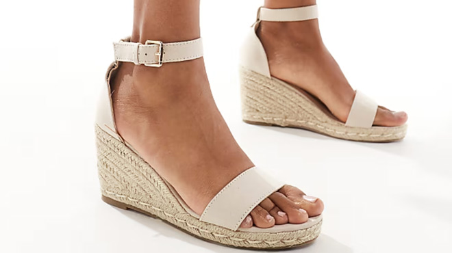 Truffle Collection Jute Wedge Heeled Espadrilles