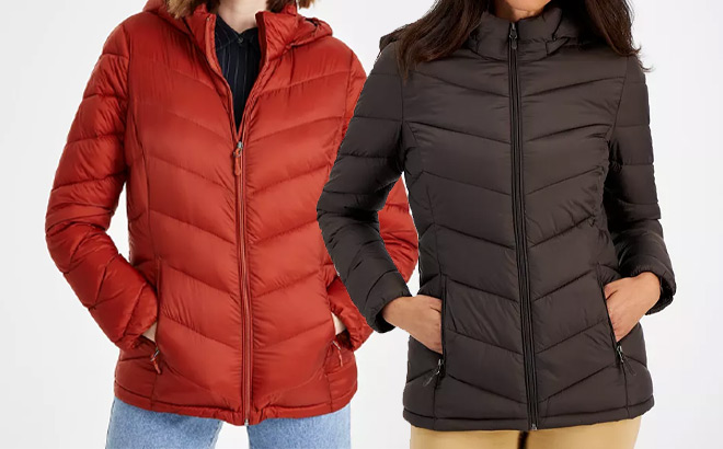 Two Women Wearing Puffer Coats