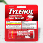 Tylenol Pain Relief Tablets 10 Count on a Table