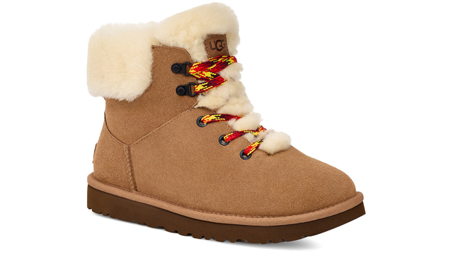 UGG Alpine Lace Suede Classic Mini Boots