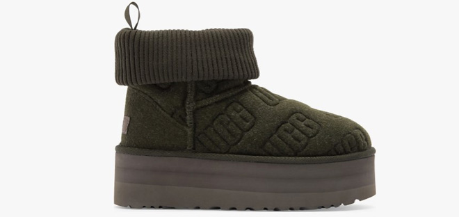 UGG Classic Womens Mini Platform Felted Boot