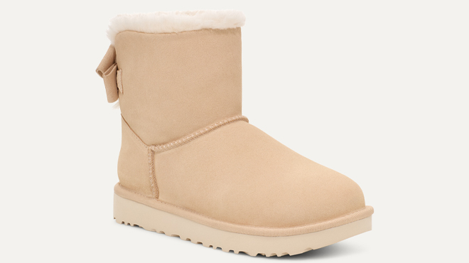 UGG Womens Mini Bailey Suede Bow Boots