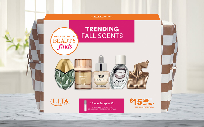 ULTA Beauty Finds Trending Fall Scents Gift Set on a Table