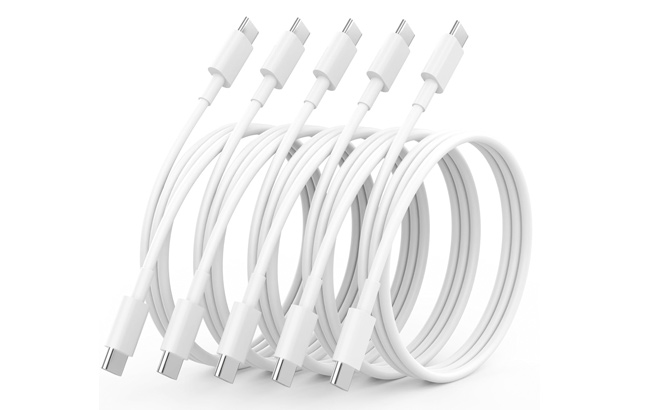 USB C Cable 5Pack 6FT 60W3A USB C to USB C Cable Type C Cable Fast Charging for iPhone