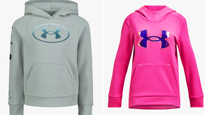 Under Armour Little Girls UA Rival Fleece Graphics Hoodie