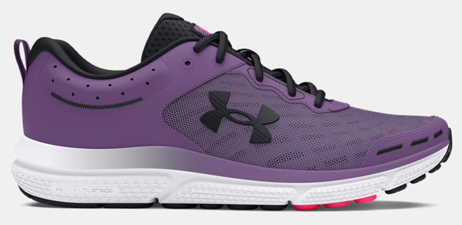 Under Armour Womens Charged Assert 10 Running Shoes in Purple Color