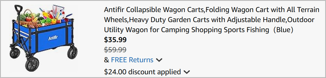 Utility Wagon Cart at Checkout