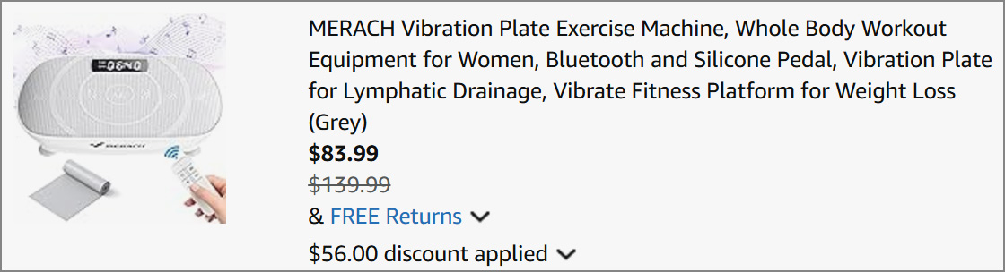 Vibration Plate Exercise Machine at Checkout