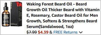 Waking Forest Beard Growth Oil Checkout Screenshot