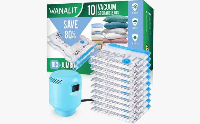 Wanalit Vacuum Storage Bags with Pump