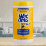 Wet Ones Pet Wipes on the Table