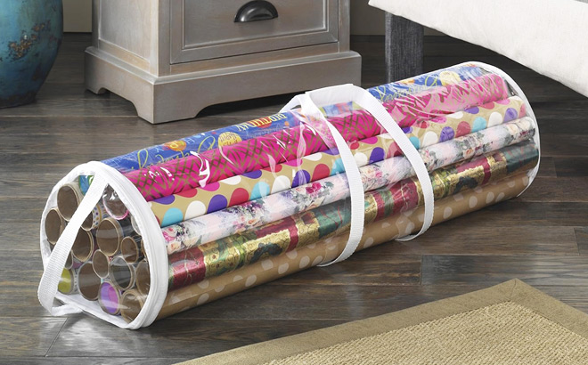 Whitmor Clear Gift Wrap Organizer