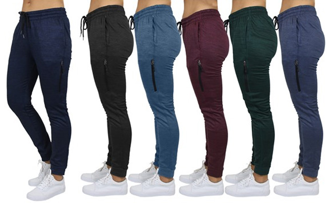 Womens Loose Fitting Fleece Lined Tech Joggers