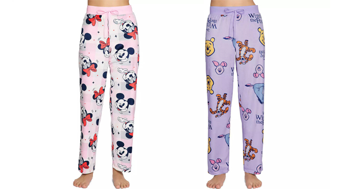 Womens Mickey Mouse Pajama Pants and Womens Winnie The Pooh Pajama Pants